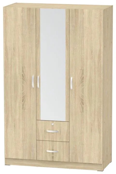 Three-leaf wardrobe Dillion sonoma melamine 120x52x190cm 120x52x190 εκ.