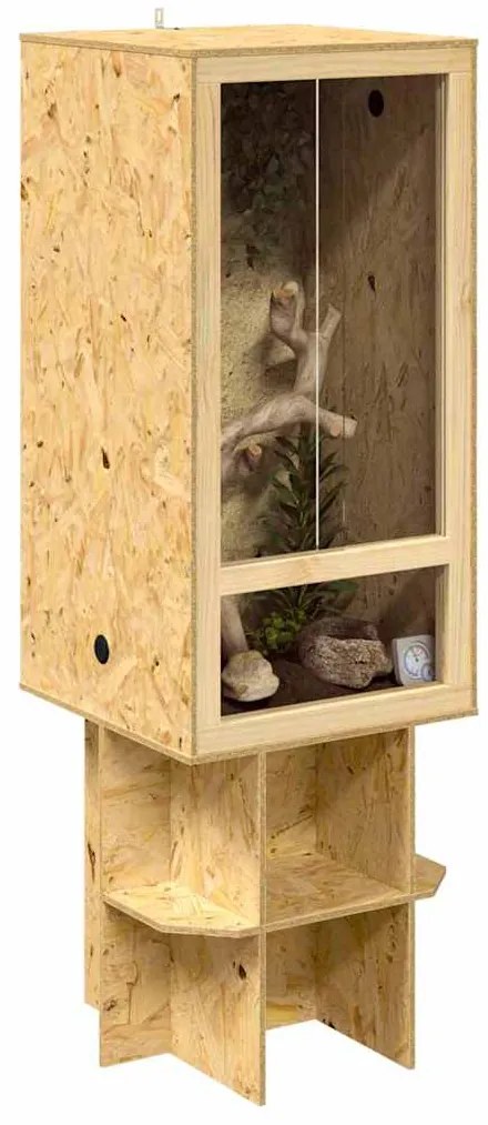 vidaXL Terrarium Καφέ 50 x 50 x 130 εκ OSB