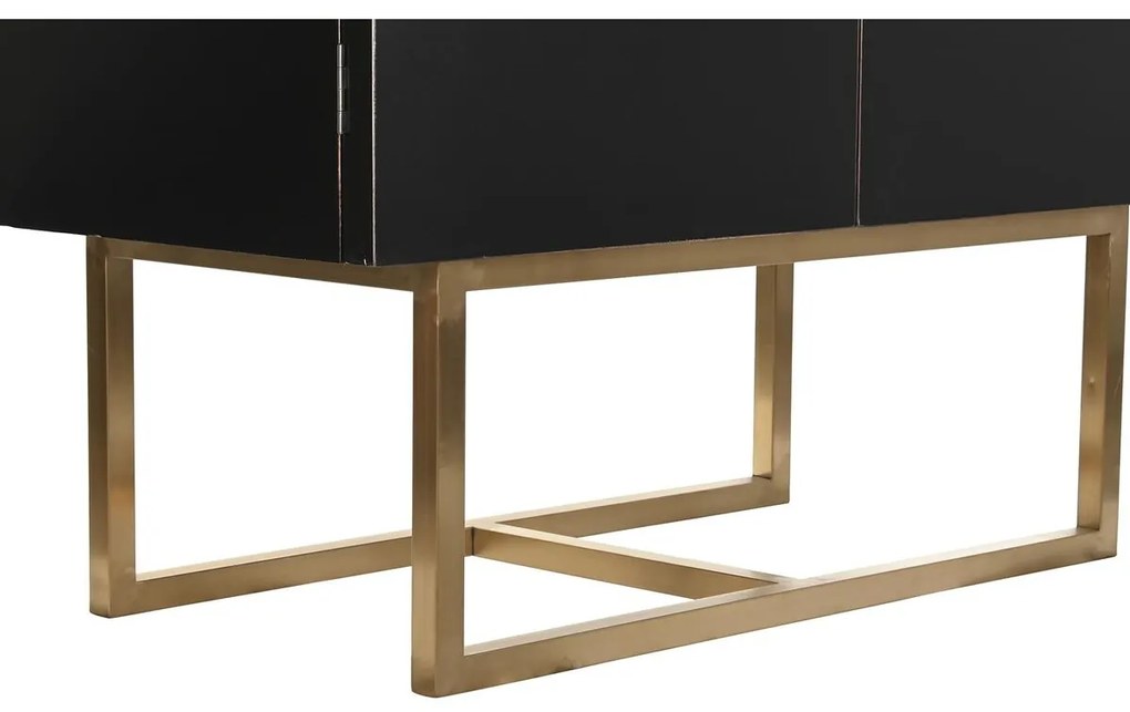 Ντουλάπι DKD Home Decor   110 x 50 x 180 cm Μαύρο Μέταλλο Λεύκες