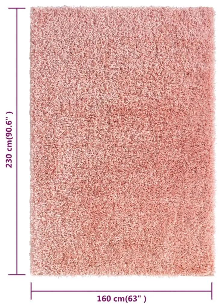 Χαλί Shaggy με Ψηλό Πέλος Ροζ 160 x 230 εκ. 50 χιλ. - Ροζ