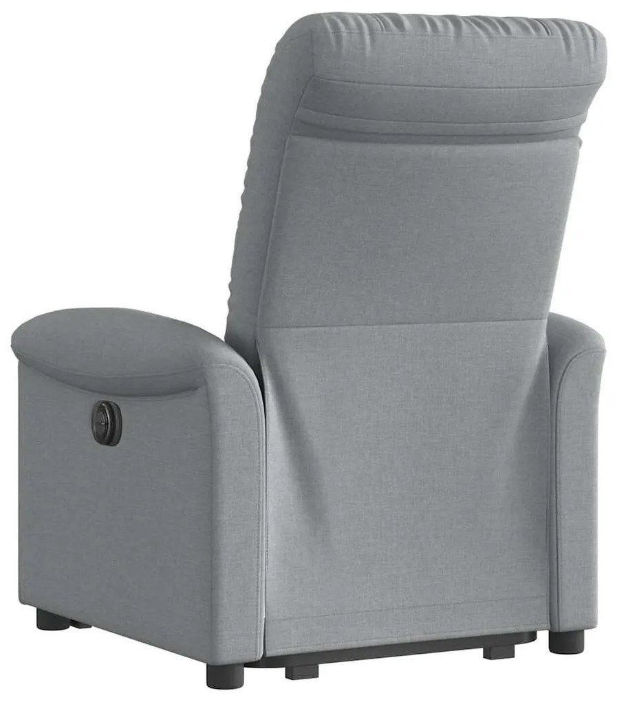 vidaXL Πολυθρόνα Ηλεκ. Ανακλινόμενη Ανύψωση Αν. Γκρι Υφασμάτινη