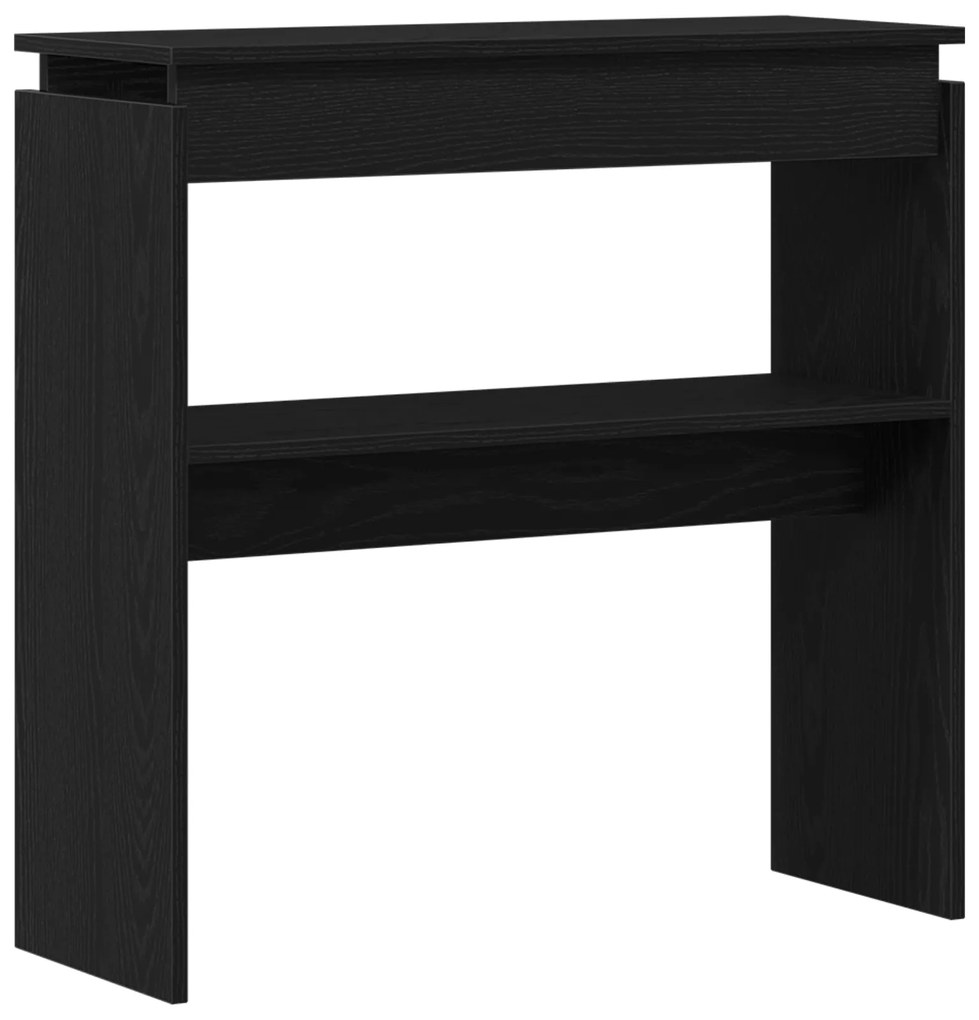 vidaXL Κονσόλα Μαύρη Δρυς 80x30x80 εκ. Φτιαγμένη από ξύλο