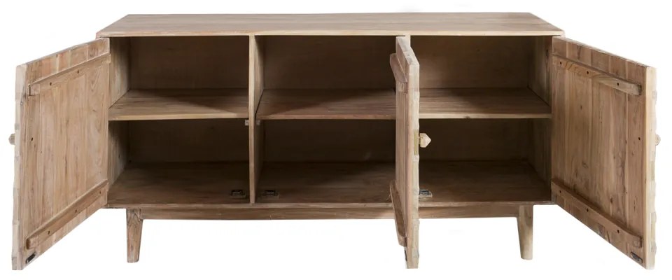 Artekko Attari Μασίφ Ξύλινος Μπουφές σε Λευκή Πατίνα (160x45x80)cm - 720-1300-WHITE - 720-1300-WHITE