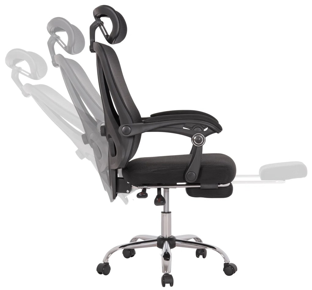 ΚΑΡΕΚΛΑ ΓΡΑΦΕΙΟΥ BARNET HM18258.01 ΜΑΥΡΟ MESH-ΜΑΥΡΟΣ ΣΚΕΛΕΤΟΣ NYLON 61x62x123Υ