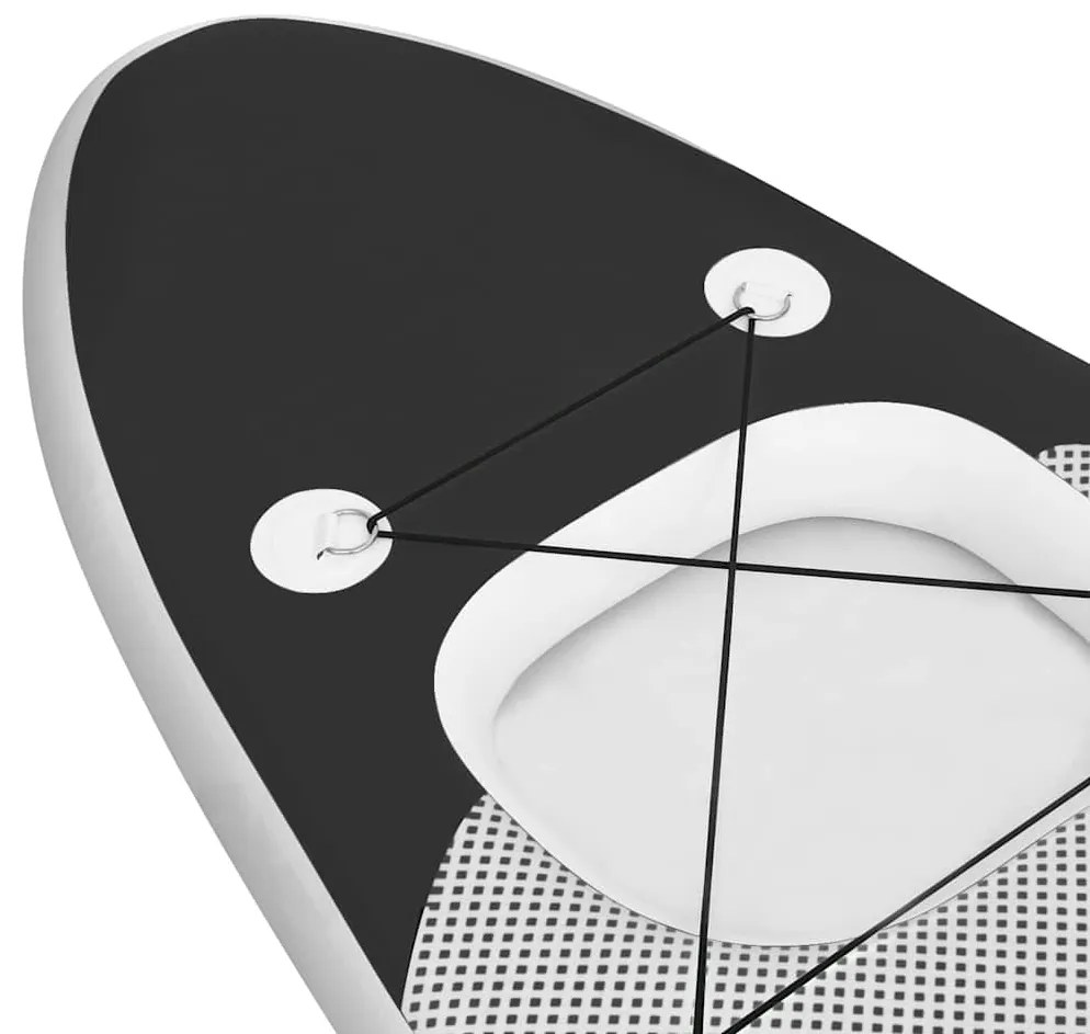 vidaXL Σανίδα SUP Φουσκωτή Σετ Μαύρη 300 x 76 x 10 εκ.