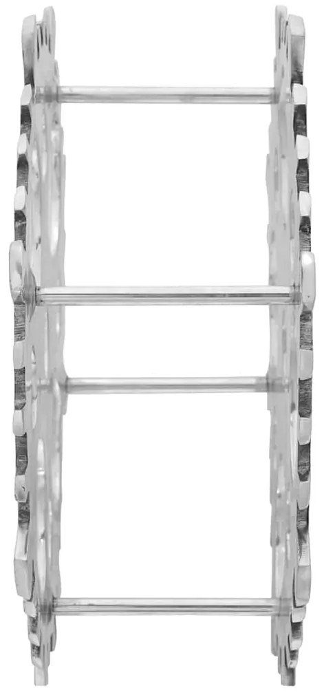 vidaXL Ράφι Κρασιού Ασημί 39 x 39 x 14 cm Αλουμίνιο