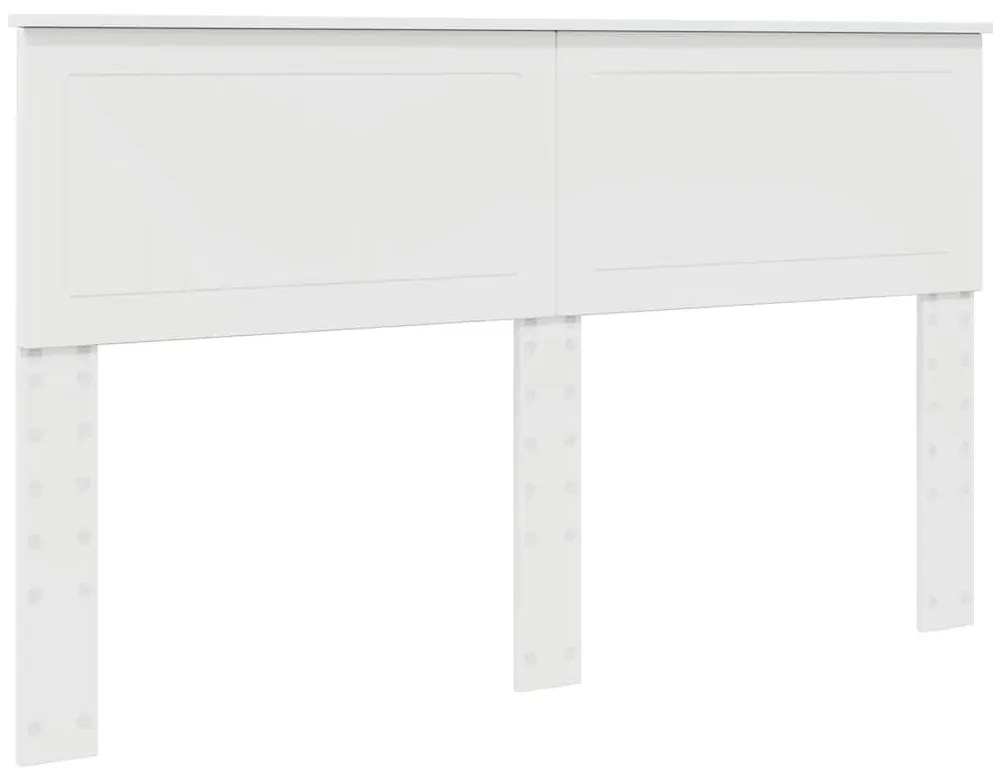 vidaXL Κεφαλάρι με κεφαλάρι Λαμπερό Λευκό 150 cm Επεξεργασμένο ξύλο