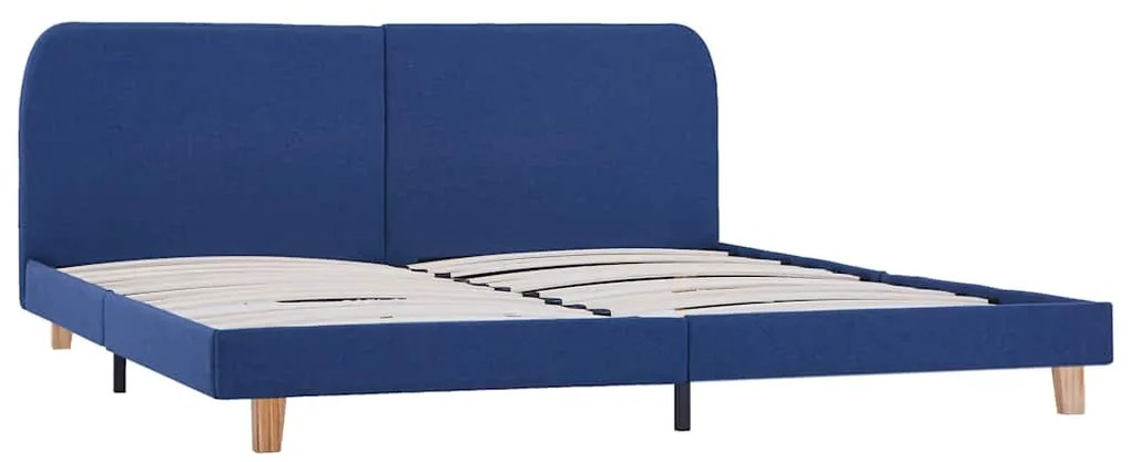 vidaXL Σκελετός Κρεβατιού Χωρίς Στρώμα Μπλε 150x200 εκ. Υφασμάτινο