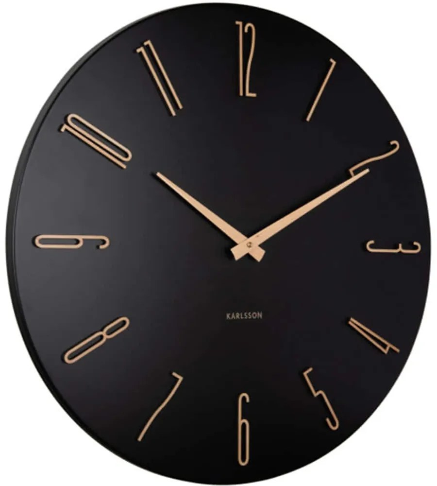 Ρολόι Τοίχου Esmerado KA6073BK Φ60cm Black Karlsson Μέταλλο