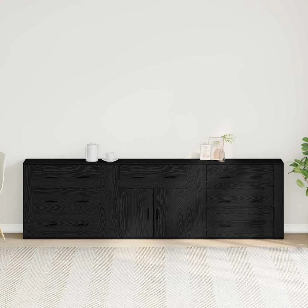 vidaXL Μπουφές Μαύρη Οξυά 240 x 33 x 70 εκ. Επεξεργασμένο ξύλο