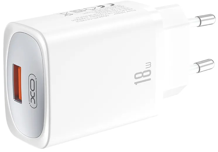 XO CE19 wall charger QC 18W 1x USB white