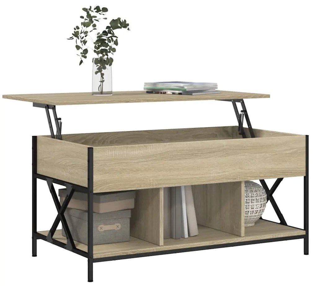 vidaXL Τραπεζάκι Σαλονιού Sonoma Δρυς 100x55x50 εκ. Επεξεργασμένο Ξύλο