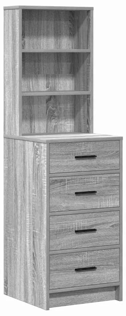 vidaXL Τραπέζι περιποίησης με συρτάρι 2 pcs Γκρι 50 x 41 x 135 εκ