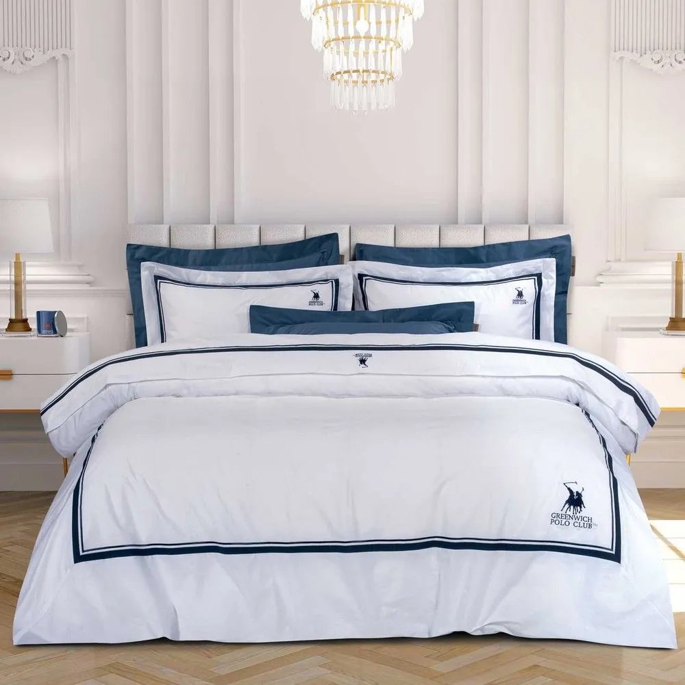 Σεντόνια 2174 (Σετ 4τμχ) White Greenwich Polo Club Υπέρδιπλo 100% Cotton