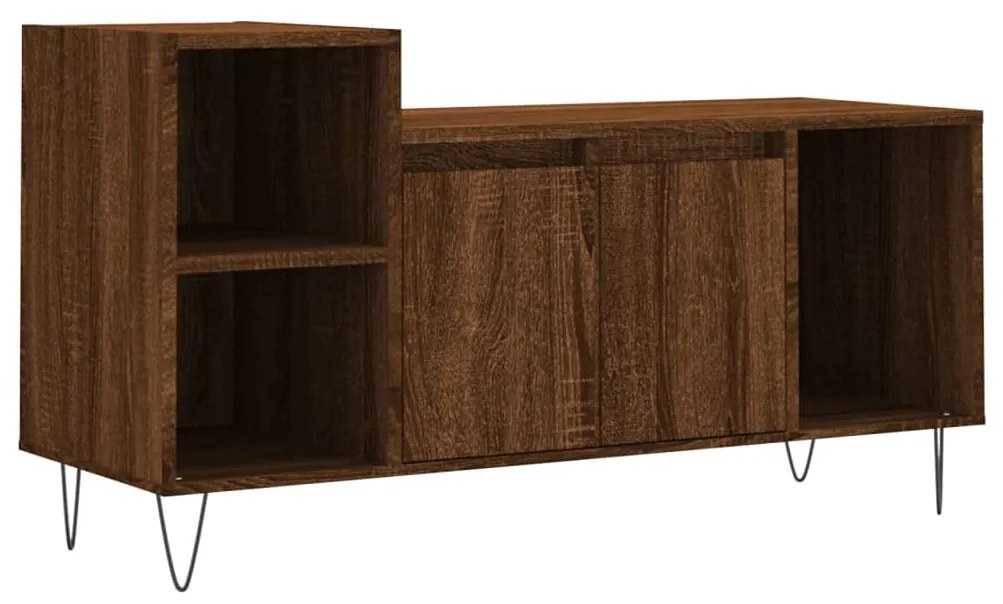 vidaXL Έπιπλο Τηλεόρασης Καφέ Δρυς 100x35x55 εκ. Επεξεργασμένο Ξύλο