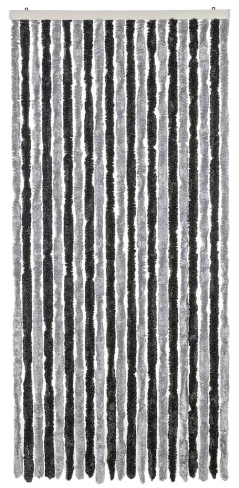 vidaXL Σήτα Εντόμων Γκρι & Μαύρη 100 x 220 εκ. από Σενίλ