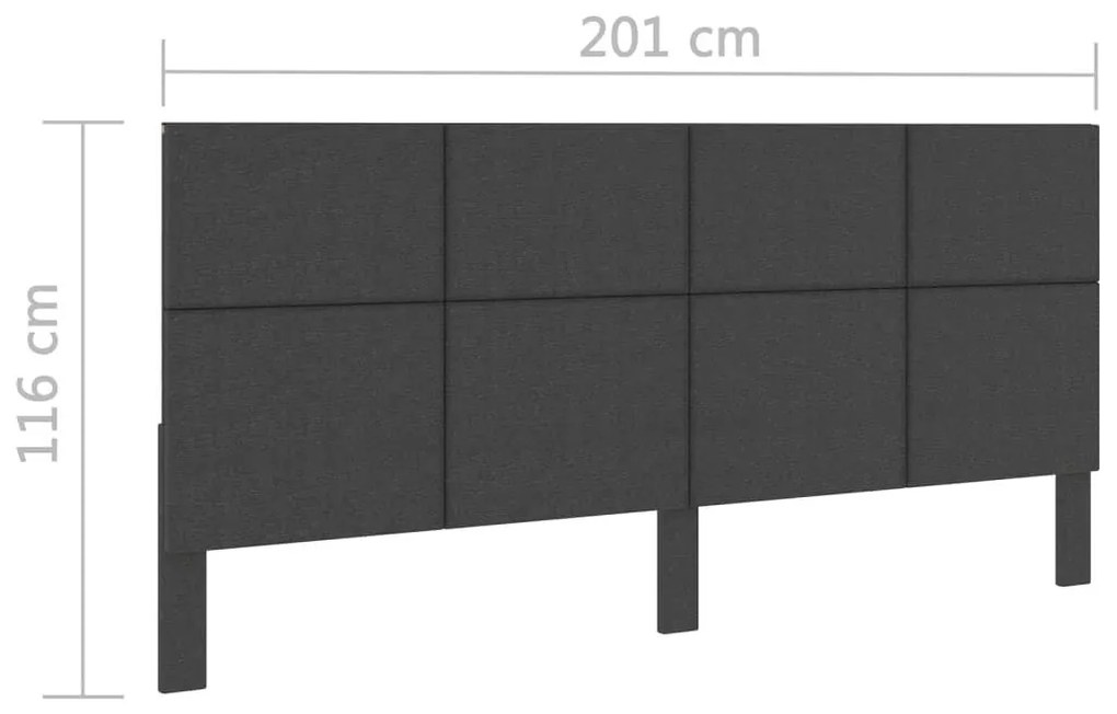 Κεφαλάρι Σκούρο Γκρι 200 x 200 εκ. Υφασμάτινο - Γκρι