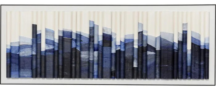 Πίνακας Καμβάς Shadow Skyline Μπλε 160x4x60εκ. - Μπλε