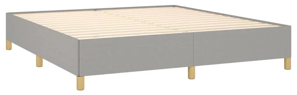 Κρεβάτι Boxspring με Στρώμα Αν. Πράσινο 160x200εκ Υφασμάτινο - Γκρι