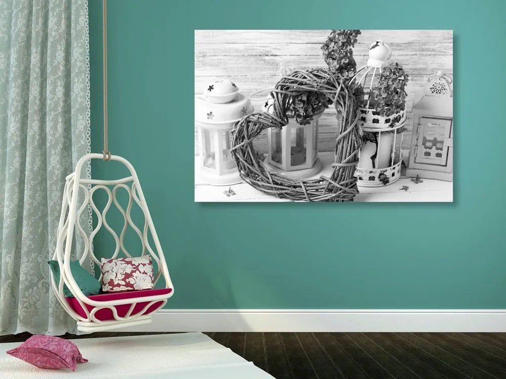 Εικόνα σε μια vintage πινελιά σε ασπρόμαυρο - 90x60