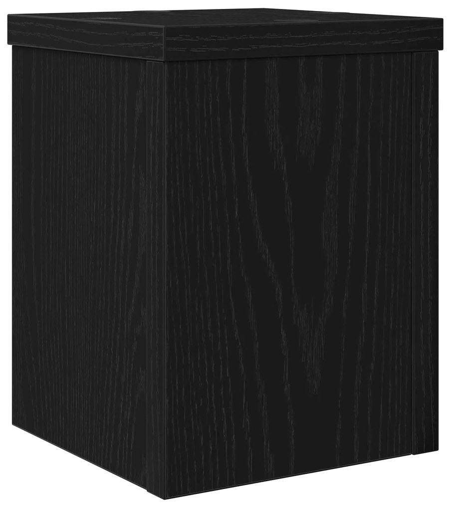 vidaXL Βάση φυτών 2 pcs Μαύρη Οξυά 15 x 15 x 20 εκ. Επεξεργασμένο ξύλο