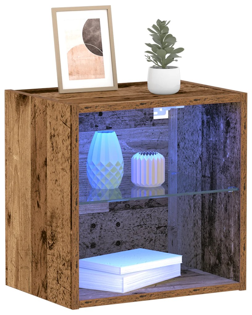 vidaXL Floating Shelf από παλιό ξύλο 40x28,5x40 εκ. Κατασκευασμένο από MDF