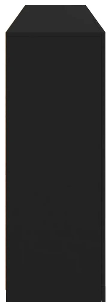 vidaXL Μπουφές με Φώτα LED Μαύρος 181,5 x 37 x 100 εκ.