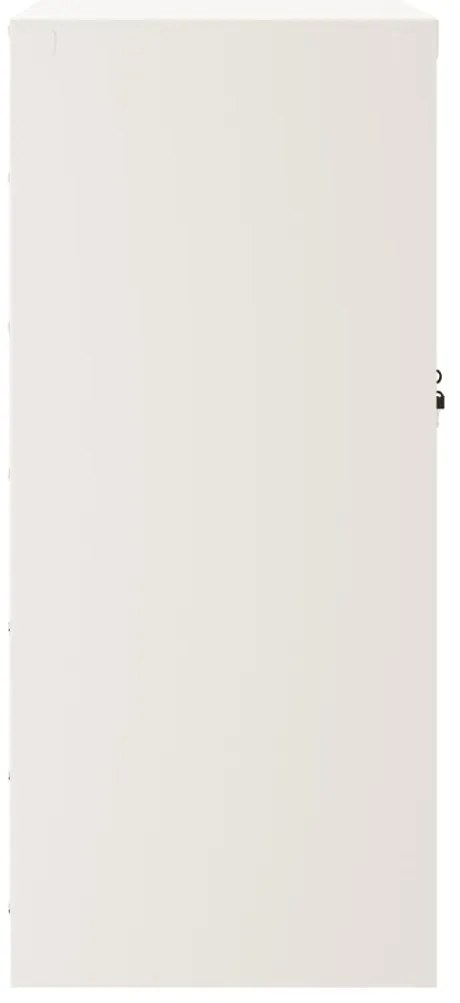 vidaXL Αρχειοθήκη Λευκή 79 x 40 x 90 εκ. από Ατσάλι