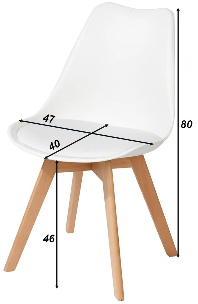 Καρέκλα 2τμχ DONO 48.5x53.3x83