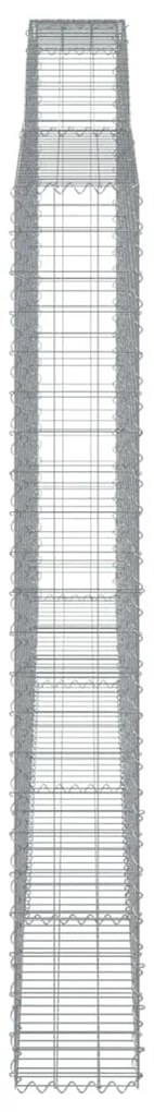 vidaXL Συρματοκιβώτια Τοξωτά 10 τεμ. 400x30x220/240 εκ. Γαλβαν. Ατσάλι