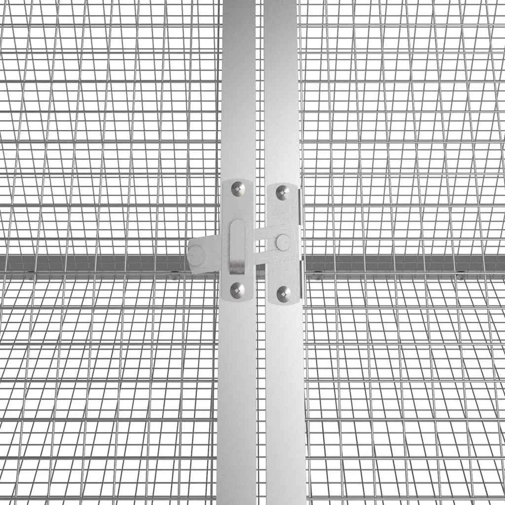 vidaXL Κλουβί Κουνελιών Ανθρακί 201,5x80,5x71 εκ Γαλβανισμένος Χάλυβας