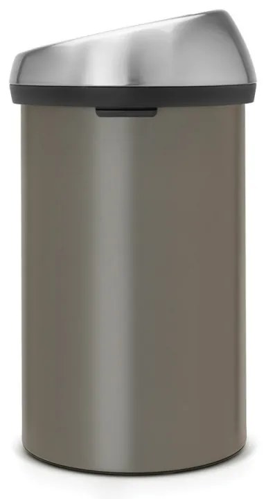 Brabantia Touch Bin 647249, 60 l, Ομαλό και αθόρυβο άνοιγμα, Γκρι
