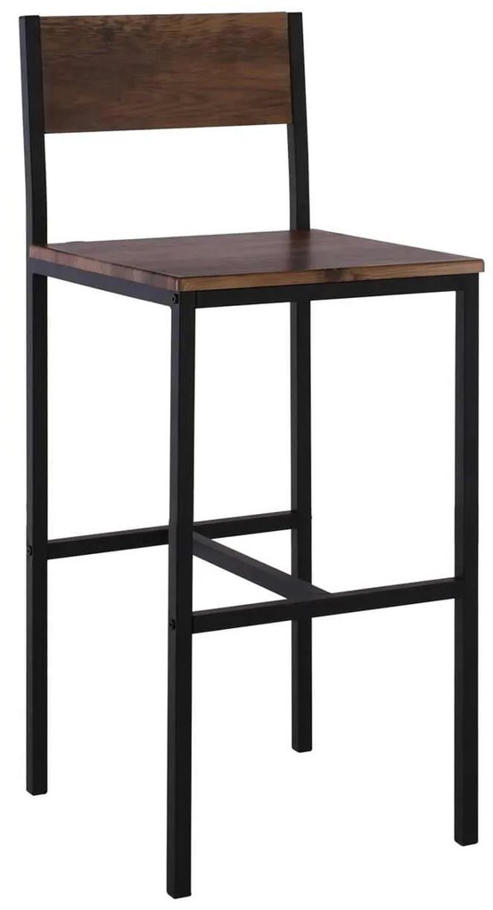 Σκαμπώ BAR STAB Μεταλ./Ύψος Κάθισμα 67cmΑνθρακί/AntiqueBrown (Σετ 4 ΤΕΜ)