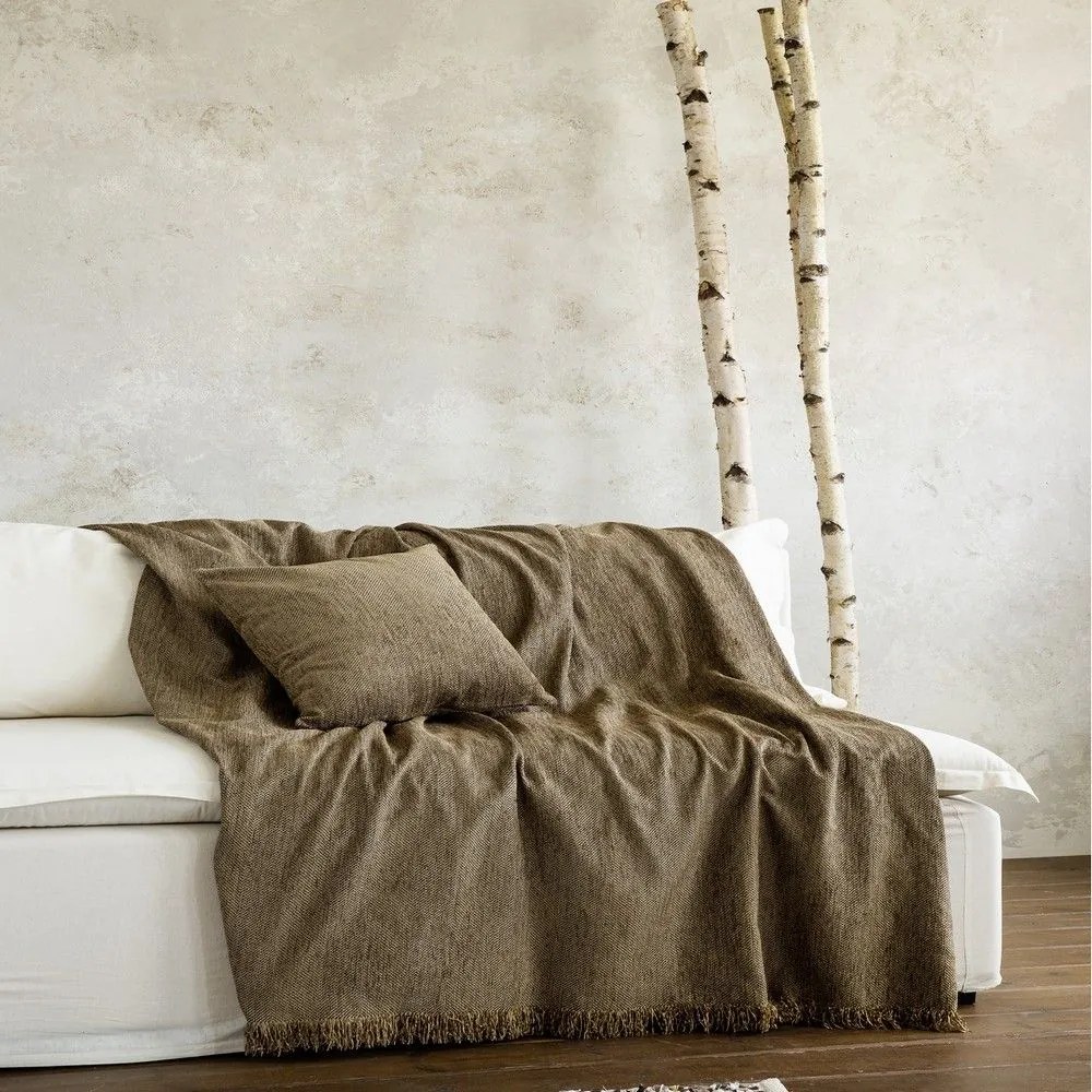 Ριχτάρι Matis Brown Nima Τριθέσιο 180x300cm Ακρυλικό,Βαμβάκι, Polyester