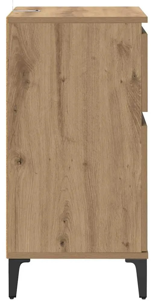 vidaXL Κομοδίνο artisan δρυς 40 x 35 x 70 εκ. Επεξεργασμένο ξύλο
