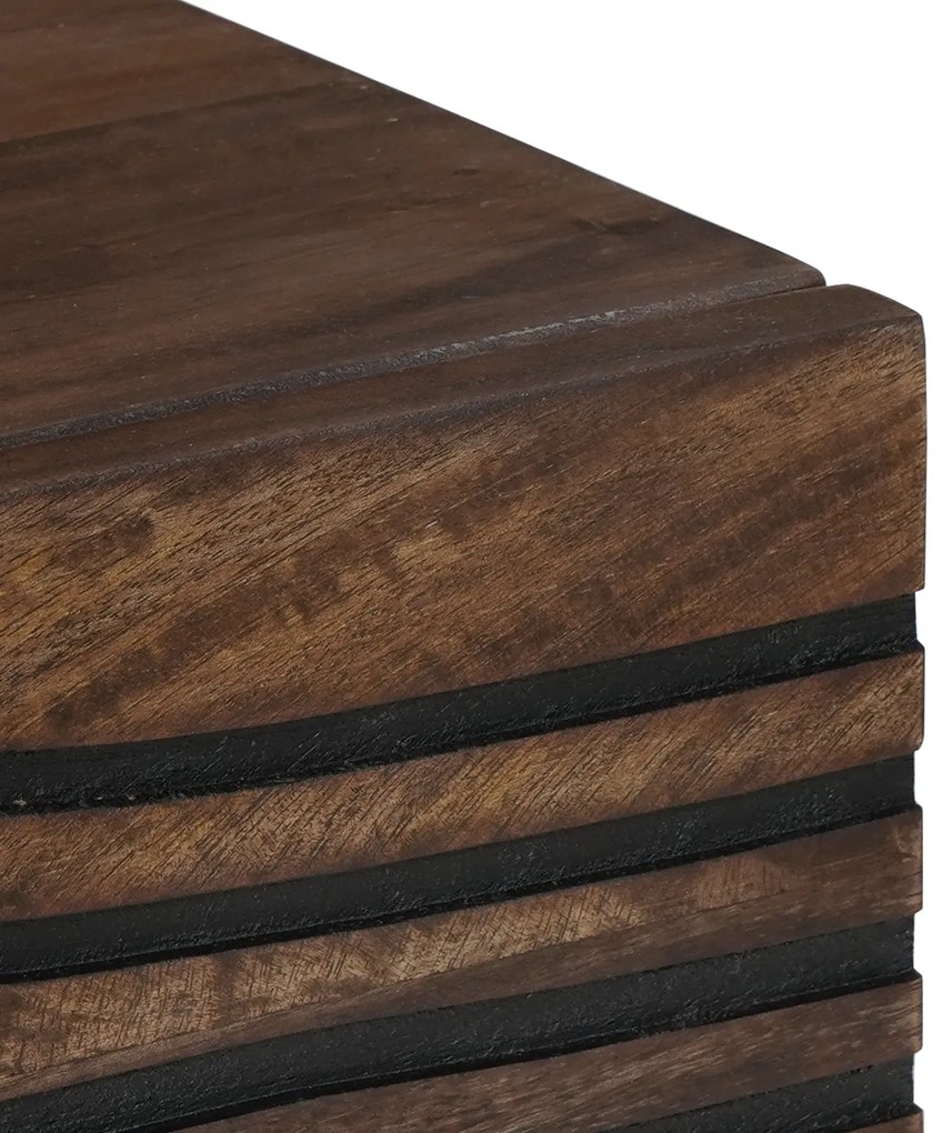 vidaXL Τραπεζάκι σαλονιού 80 x 50 x 40 cm - Μασίφ ξύλο μάνγκο & Κατασκευασμένο ξύλο