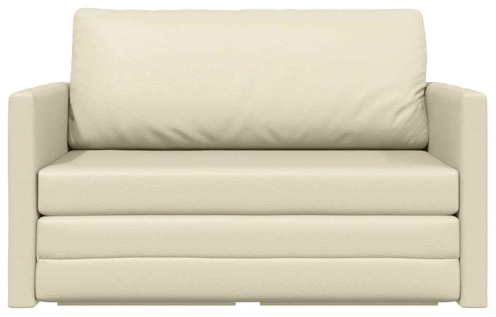 vidaXL Καναπές Κρεβάτι 2 σε 1 Κρεμ 124x71x78 cm Τεχνητό Δέρμα
