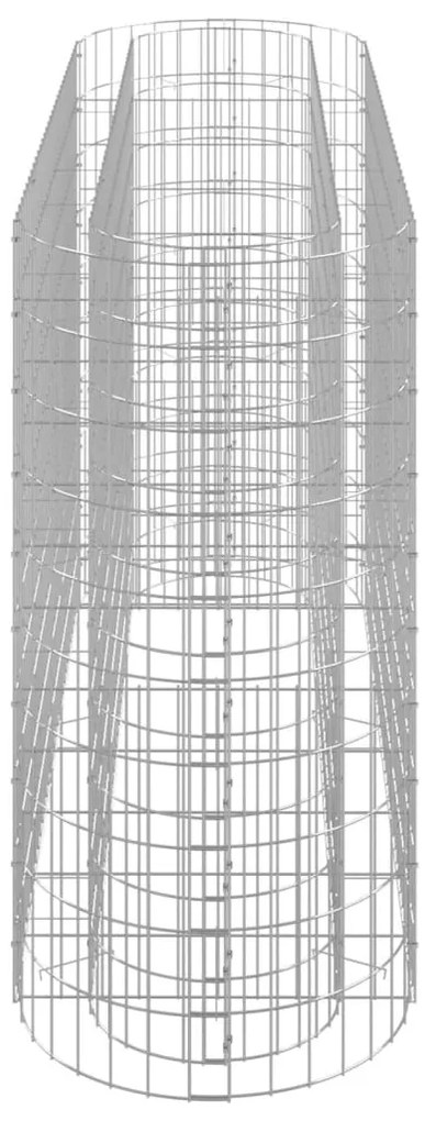 vidaXL Συρματοκιβώτιο-Γλάστρα Υπερυψωμένη 190x50x100 εκ Γαλβαν. Ατσάλι