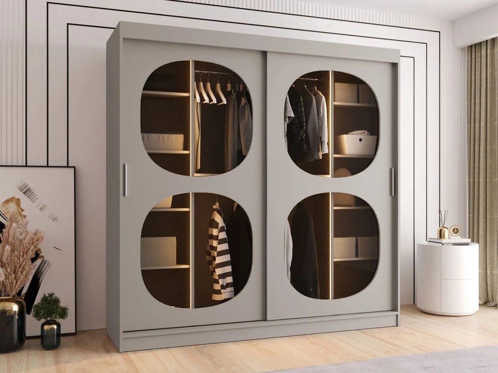 Ντουλάπα Bahrajn II 200 συρόμενη-Cashmere