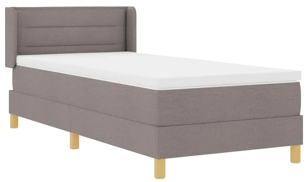 vidaXL Κρεβάτι με Ελατήρια με στρώμα Taupe 80 x 200 cm ύφασμα