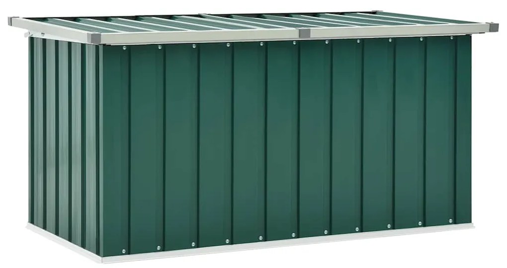 vidaXL Μπαούλο Αποθήκευσης Κήπου Πράσινο 129 x 67 x 65 εκ.