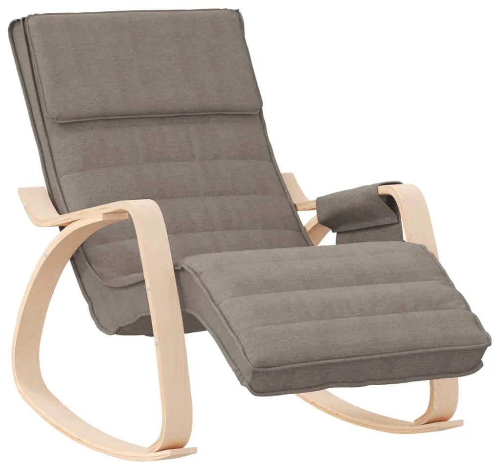 vidaXL Κουνιστή Πολυθρόνα Taupe Υφασμάτινη