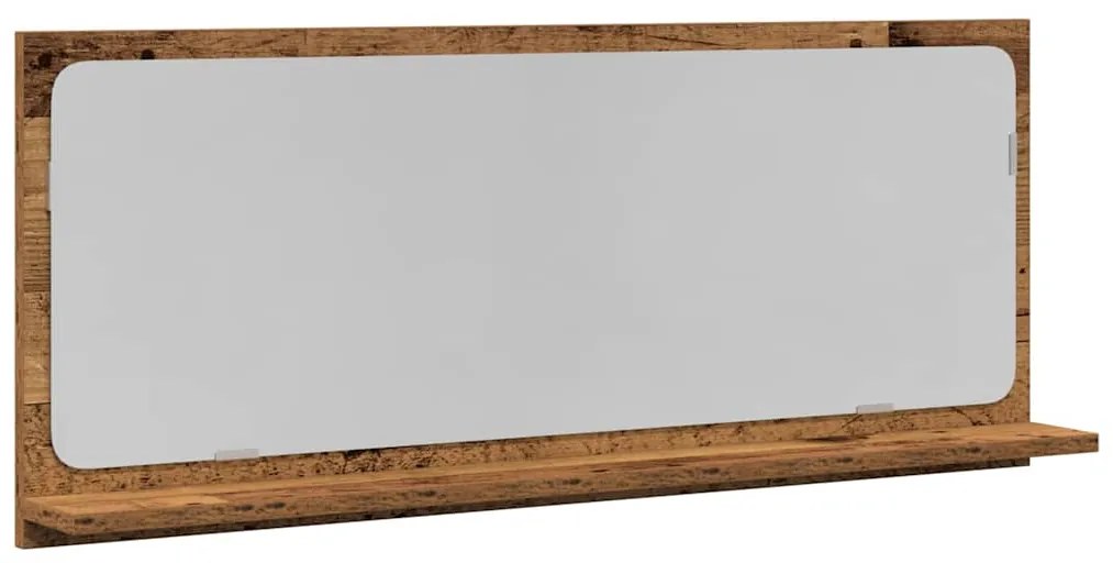 vidaXL Ράφι Καθρέφτη Παλιό Ξύλο 90 x 10.5 x 37 cm Επεξεργασμένο ξύλο