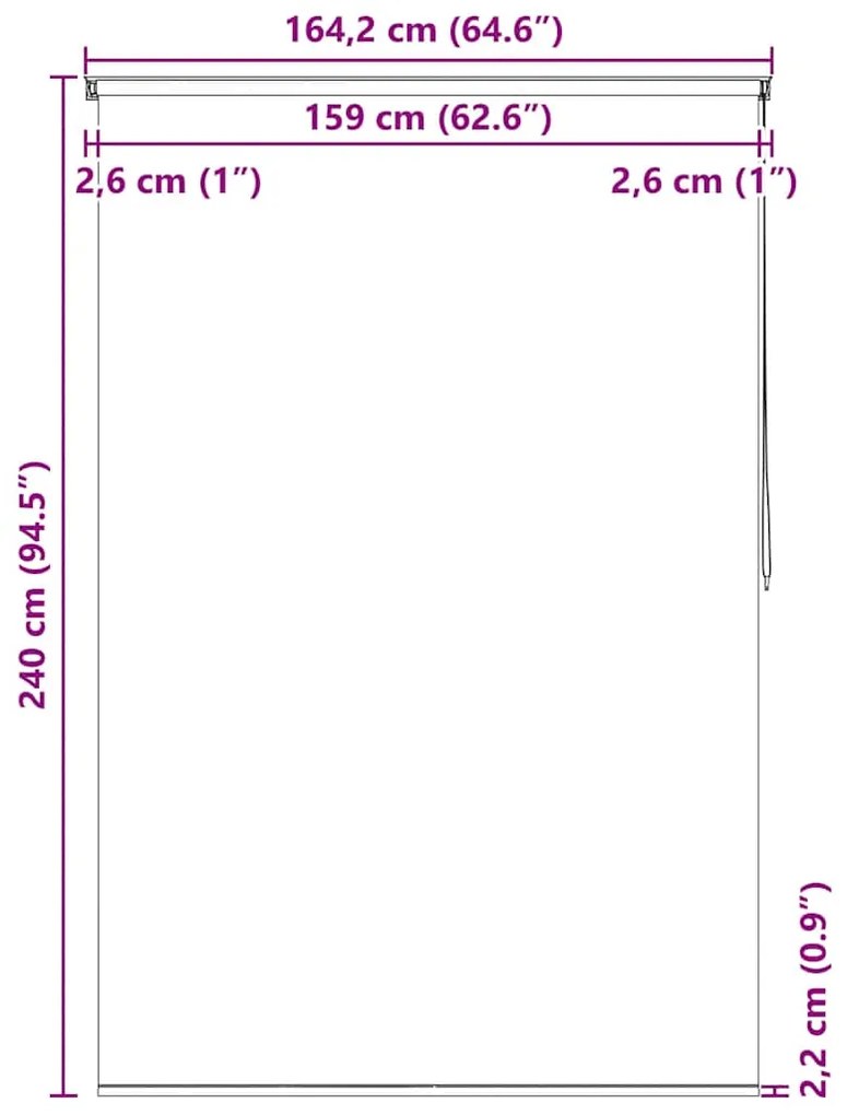 Κουρτίνα Μπάνιου Ρολό Σχέδιο Φυσαλίδες 160 x 240 εκ. 142869