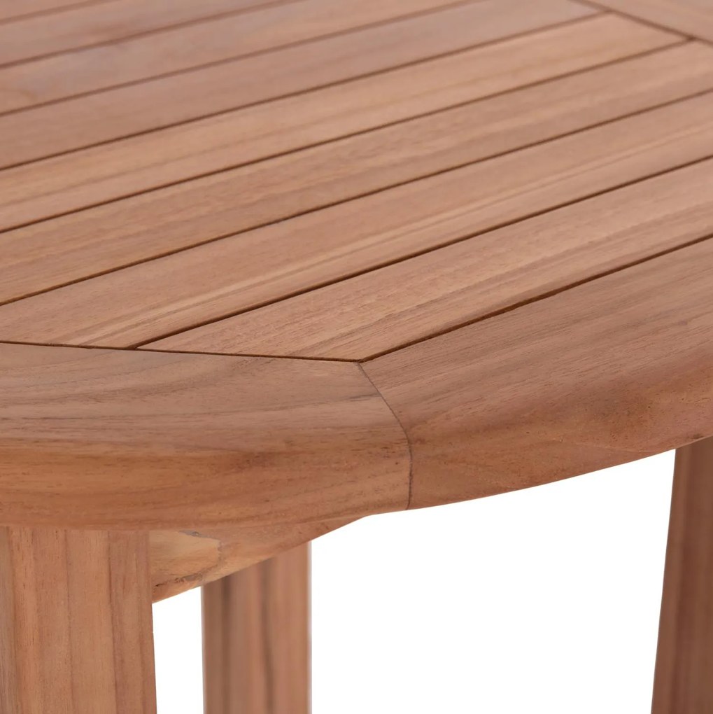 Τραπέζι - Σταντ Μπάρ Στρόγγυλο PRESSCOT C18114 Ξύλο Teak Φυσικό Φ60x105Υ εκ. 60x60x105 εκ.