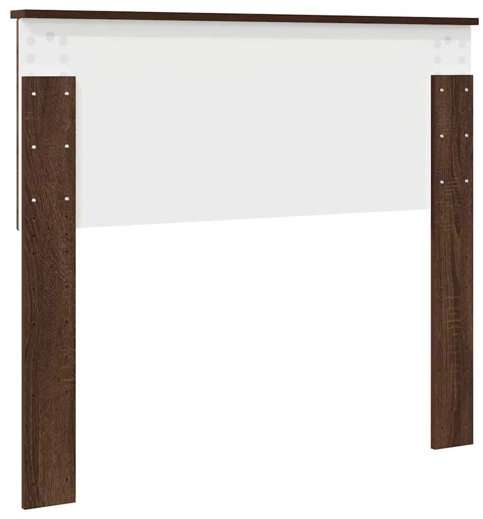 vidaXL Κεφαλάρι με κεφαλάρι Καφέ δρυς 100 cm Επεξεργασμένο ξύλο