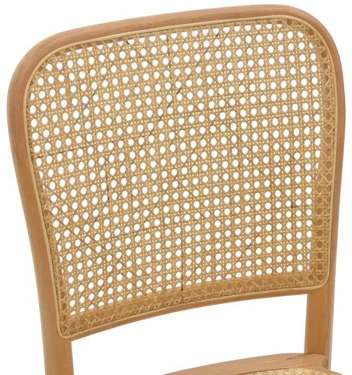 Καρέκλα Kalliope φυσικό ξύλο οξιάς-φυσικό rattan 45x50x89εκ 45x50x89 εκ.