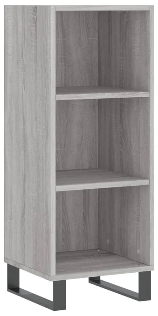 vidaXL Μπουφές Sonoma Γκρι 34,5 x 34 x 180 εκ. από Επεξεργασμένο Ξύλο