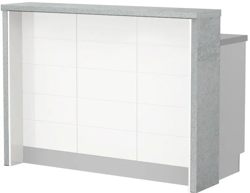 Πάγκος νησίδας Hudson-Μήκος: 135 εκ.-Λευκό-Chromix Silver