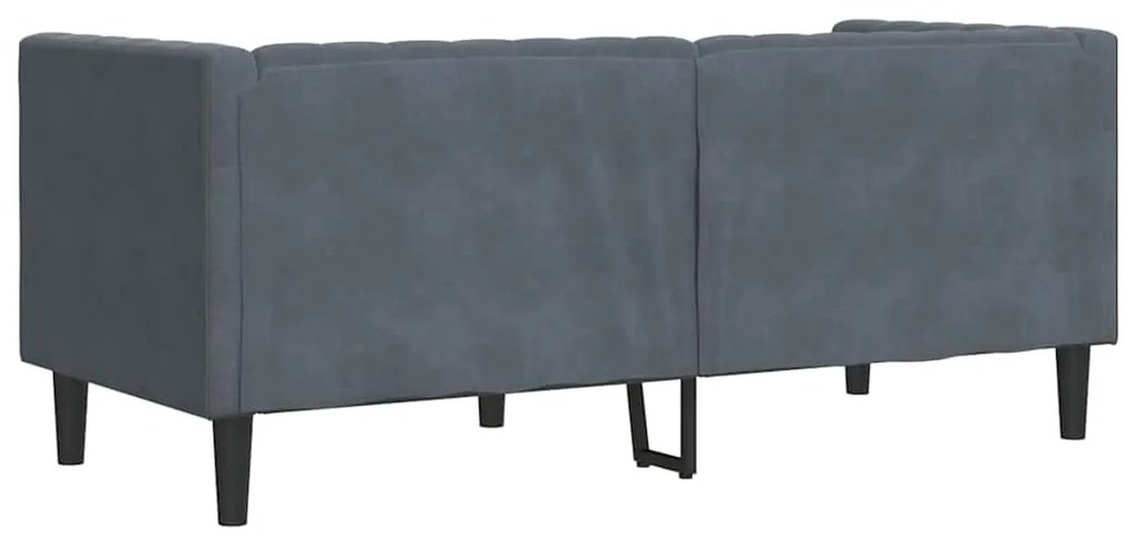 vidaXL Καναπές Chesterfield Σκούρο γκρι 174 x 74.5 x 70.5 εκ. Βελούδο